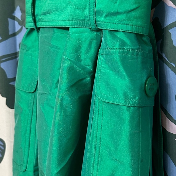 Teri Jon Sleeveless Belted Trench Dress – Emerald Green – Size 2 - Picture 15 of 15